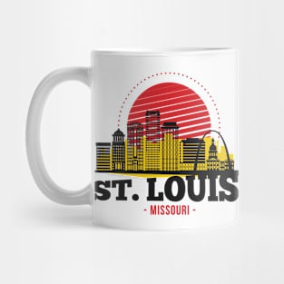 Retro St. Louis, Missouri Skyline Mug